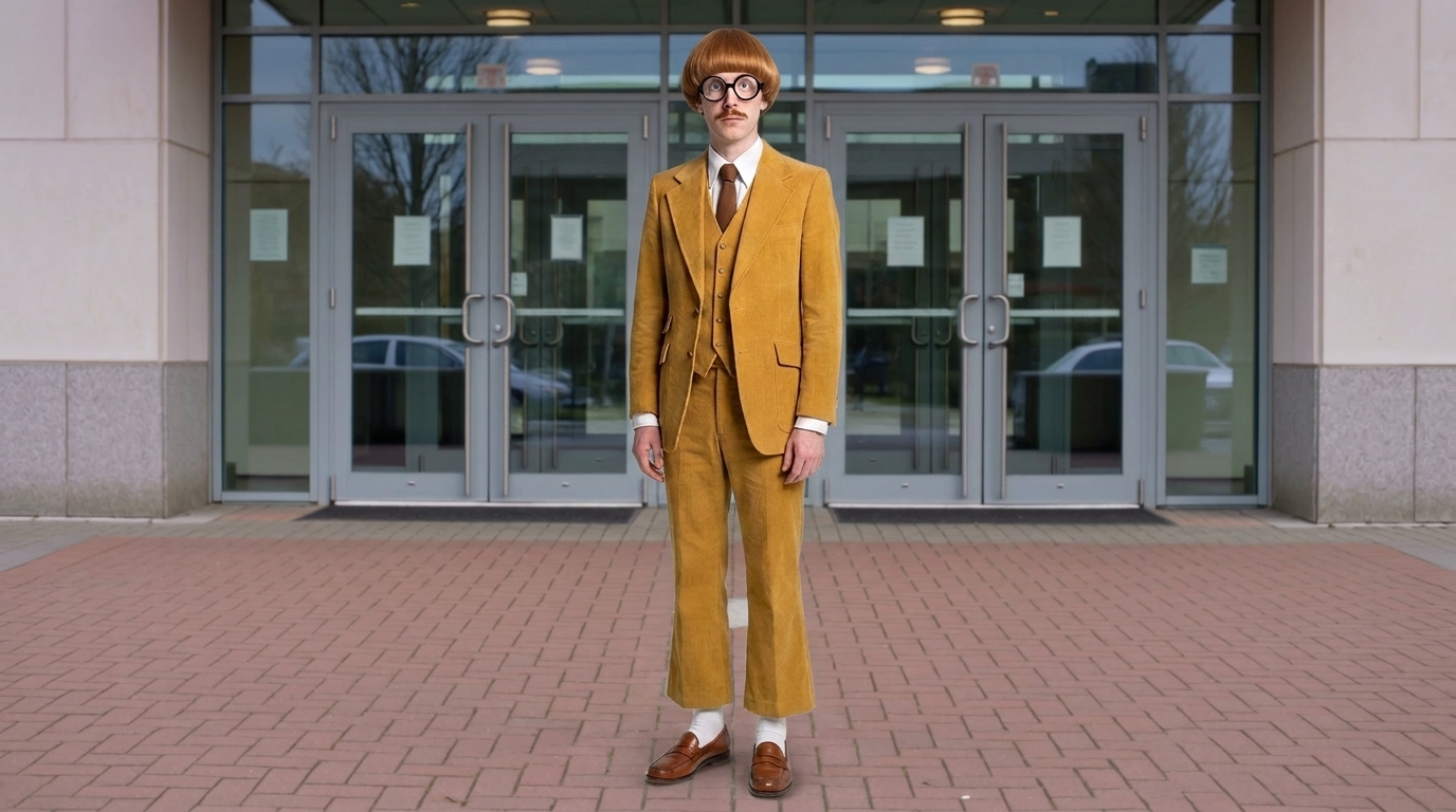 The character placed into the first frame of the source clip, same background, framing and position